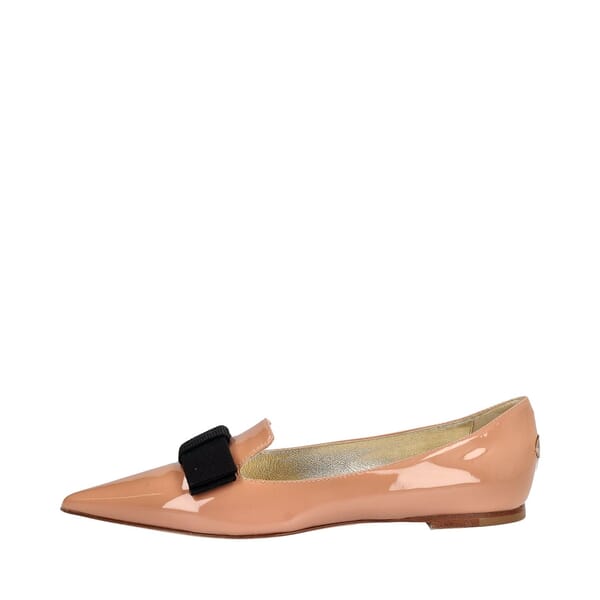 Patent Gala Ballerina Flats Nude/Black