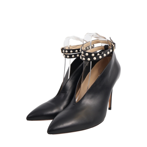 Leather Lark Pumps Black