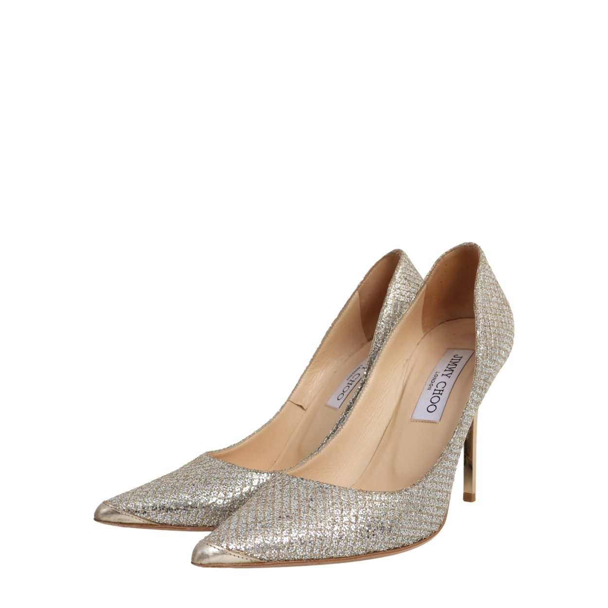 Lame/Glitter Abel Pumps Champagne