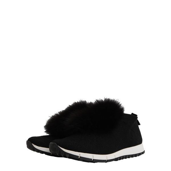 Knit Norway Pom Pom Sneakers black