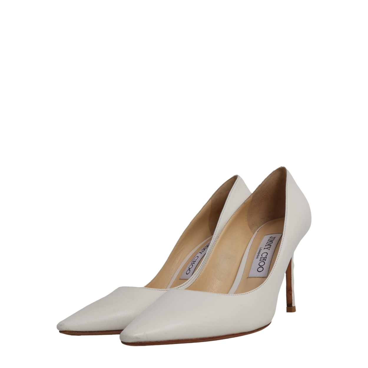Leather Romy Pumps White