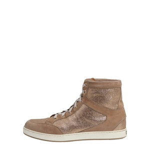 Glitter/Suede High Top Sneakers Beige, view 2