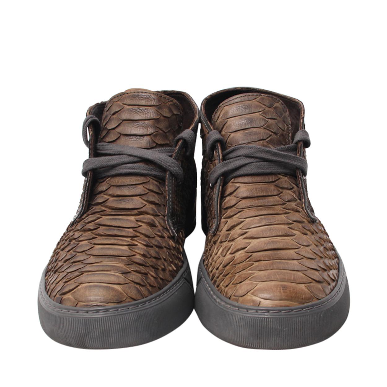 LANVIN Python Desert Boots Grey | Luxity display picture 1