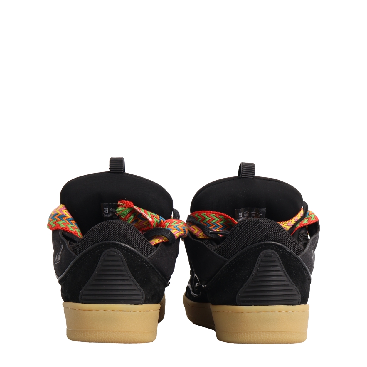 LANVIN Leather Curb Sneakers Black | Luxity