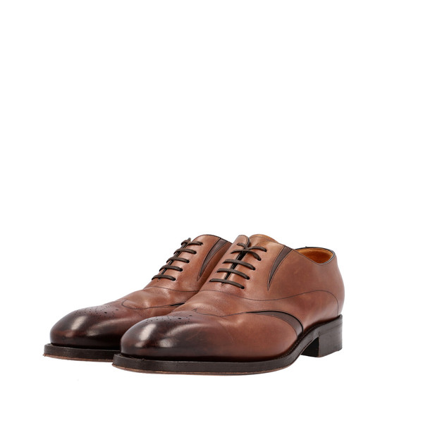 LOUIS VUITTON Leather Dress Shoes Brown | Luxity