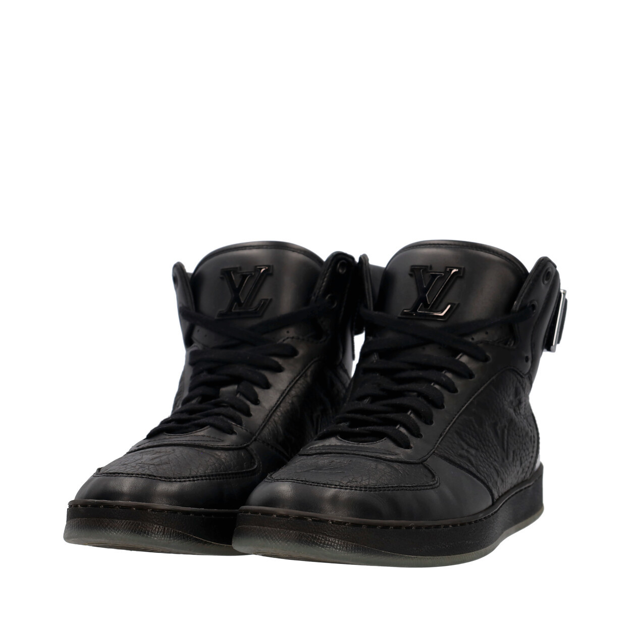 Authentic Louis Vuitton noir black Rivoli high top sneaker boot Rivoli leather high trainers Louis Vuitton Multicolour size  main image 2