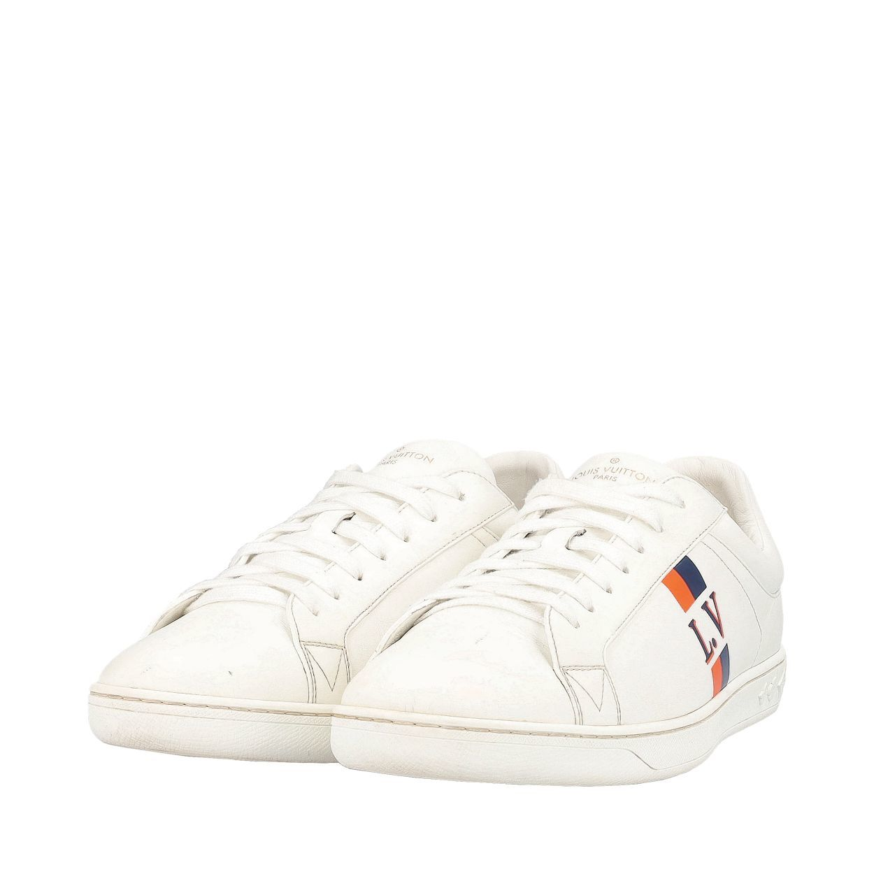 LOUIS VUITTON Leather Luxembourg Sneakers White | Luxity