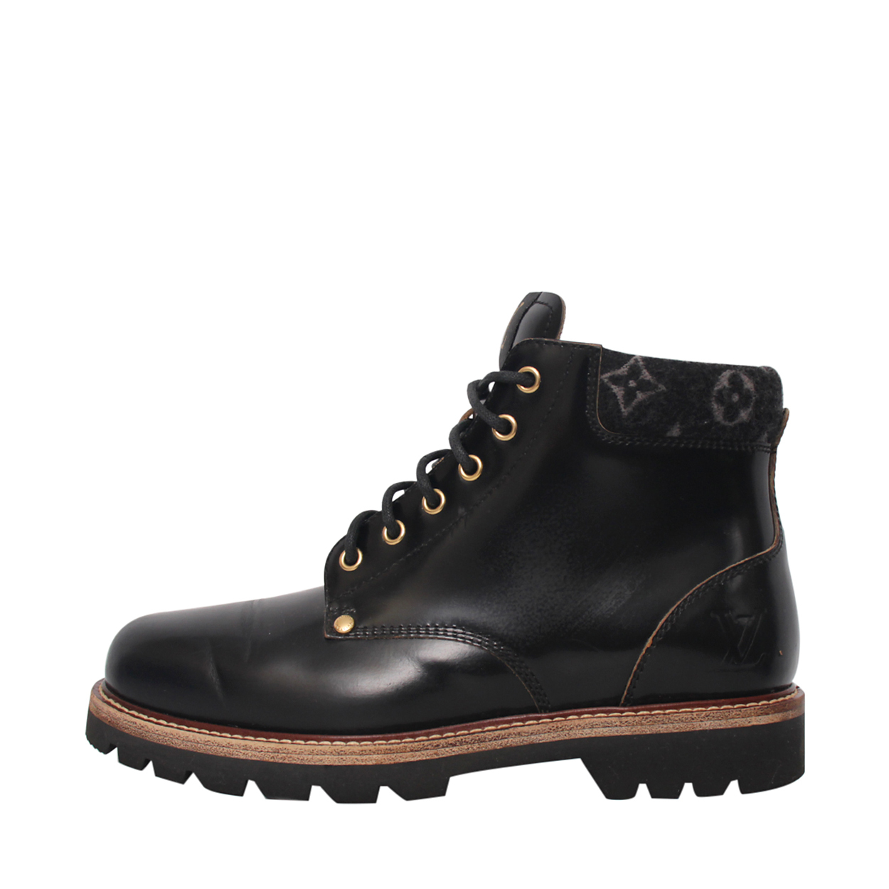 Louis Vuitton Oberkampf Black Leather Boots display picture 1