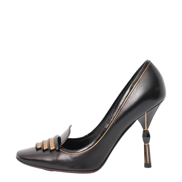 Leather Pumps Black/Gold