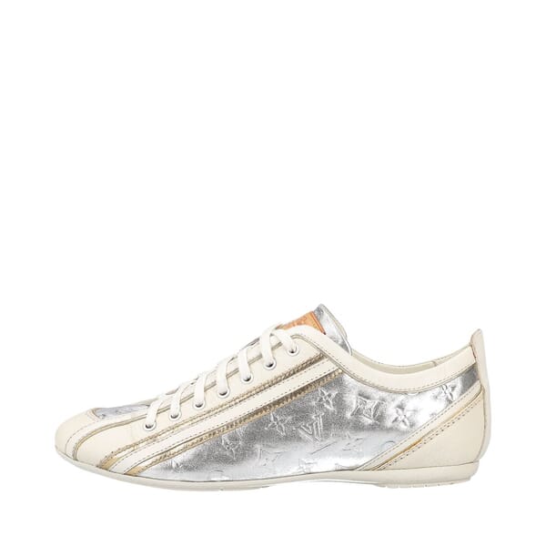 Leather Impulsion Sneakers White/Metallic Silver