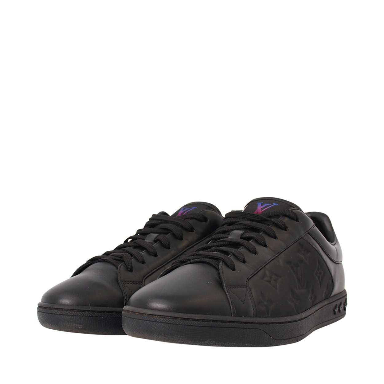 LOUIS VUITTON Leather Luxembourg Sneakers Black | Luxity