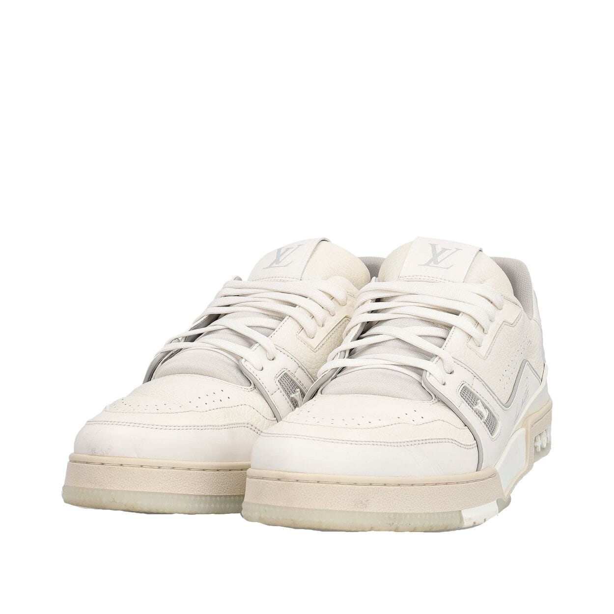 LOUIS VUITTON Leather LV Trainer Sneakers White | Luxity