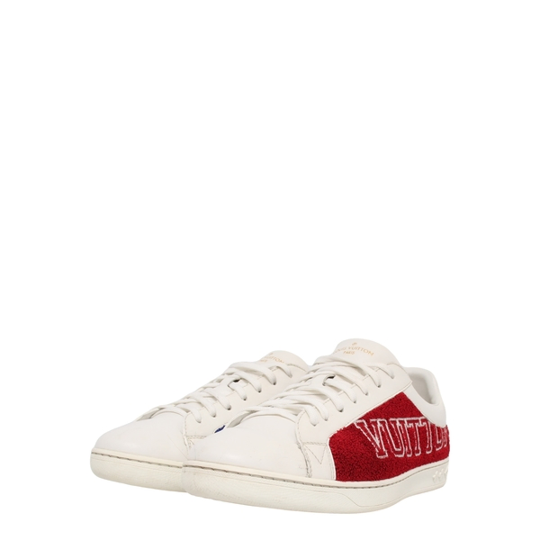 Leather/Terry Fabric Luxembourg Sneakers Blue/Red