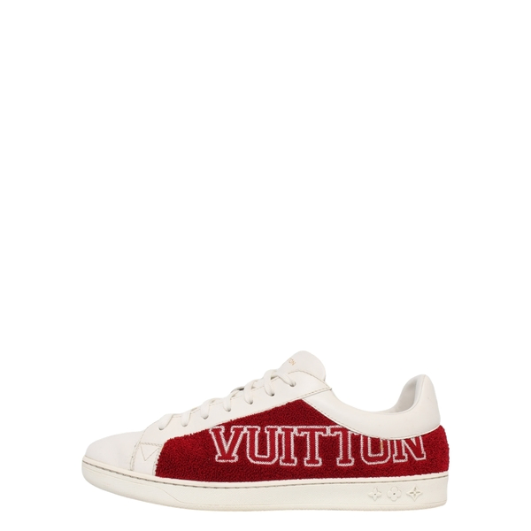 Leather/Terry Fabric Luxembourg Sneakers Blue/Red