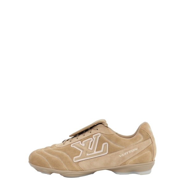 Suede LV Footprint Soccer Trainers Beige