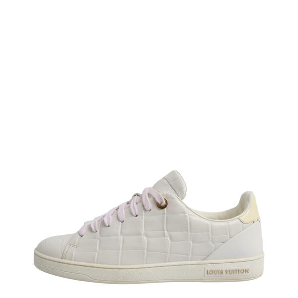 Croc Embossed Frontrow Sneakers White