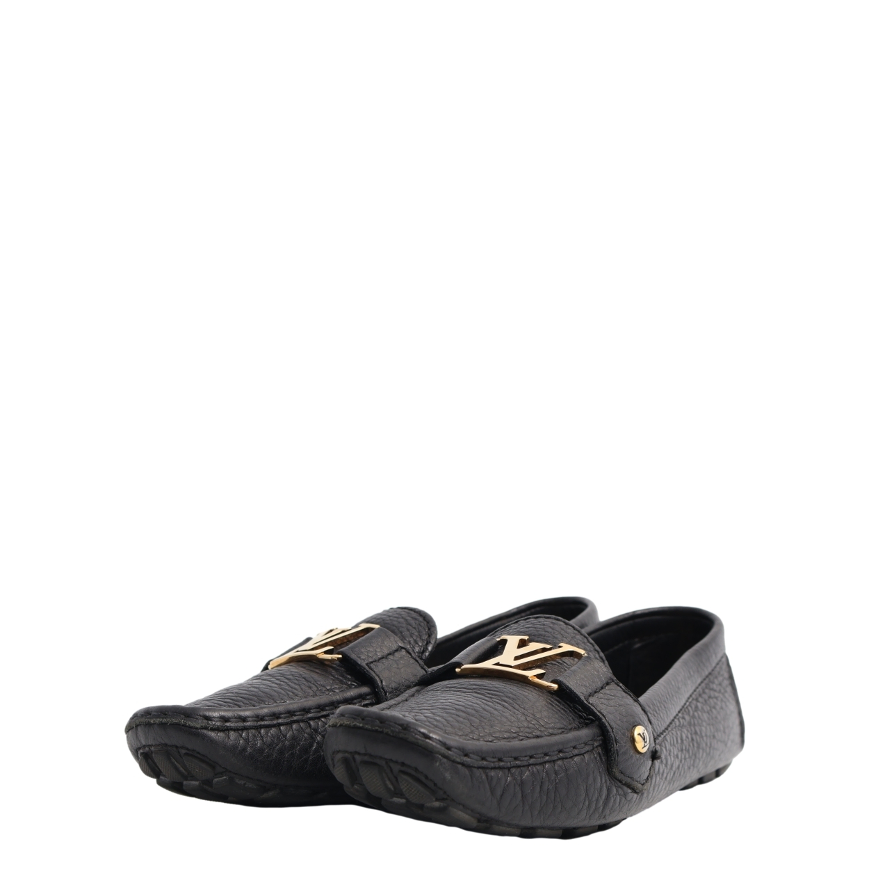 LOUIS VUITTON Leather Oxford Loafers Black | Luxity