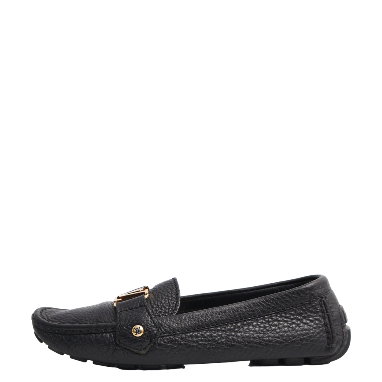 LOUIS VUITTON Leather Oxford Loafers Black | Luxity