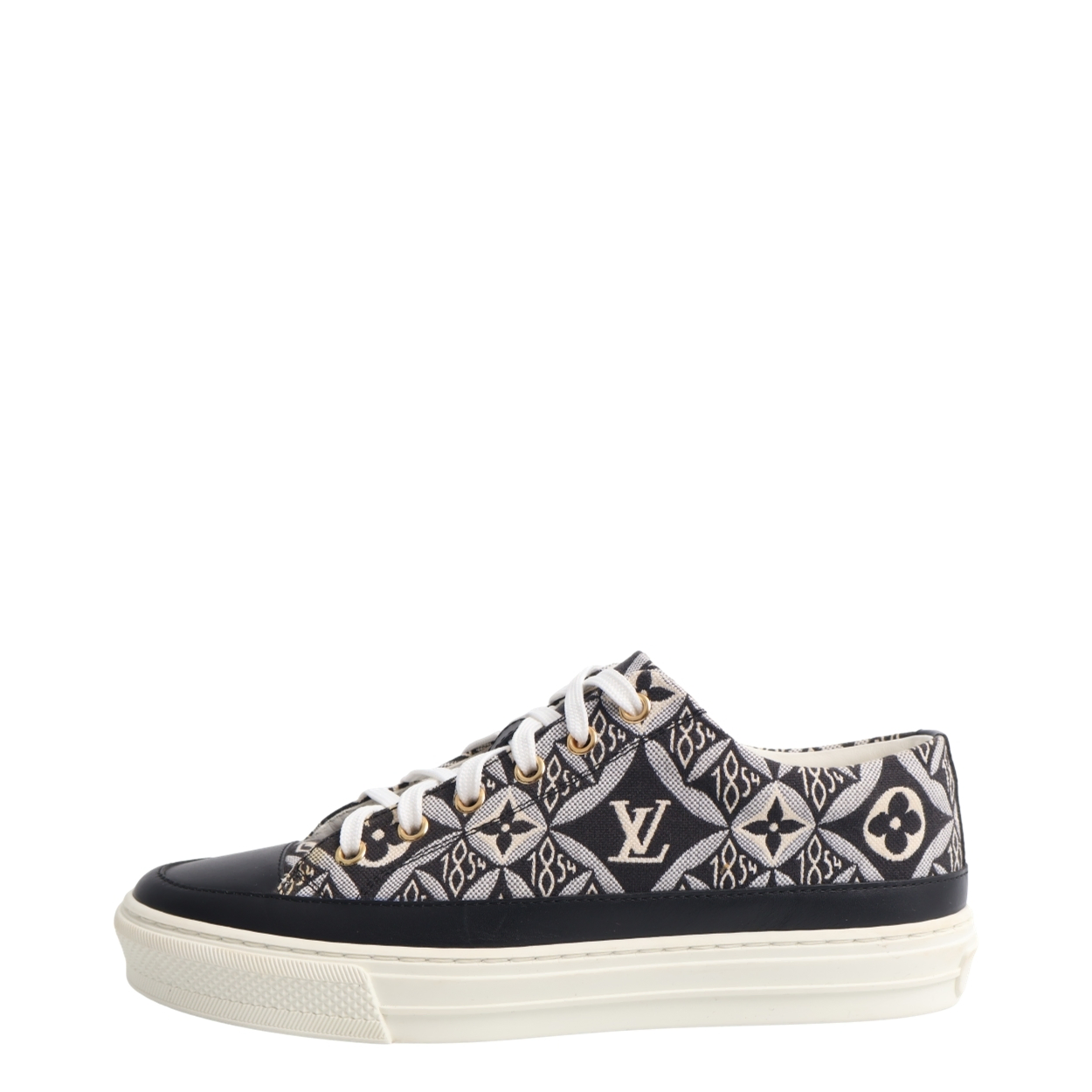 LOUIS VUITTON Jacquard 1854 Stellar Sneakers Black/White | Luxity
