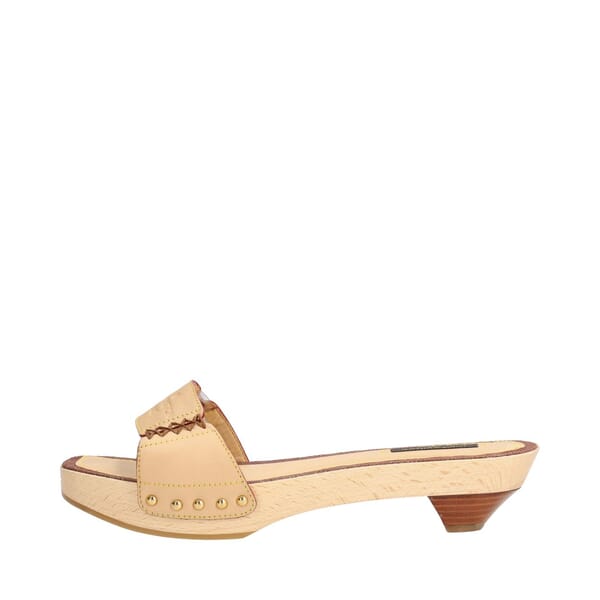 Leather Revival Mules Beige