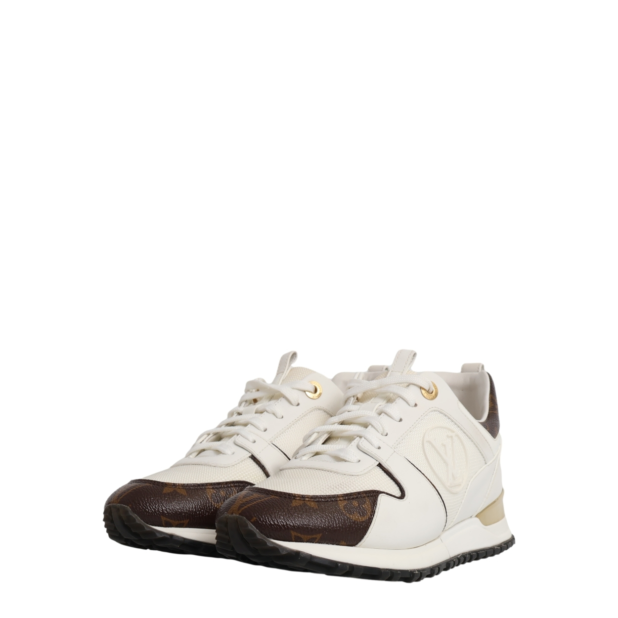LOUIS VUITTON Monogram Run Away Sneakers White | Luxity