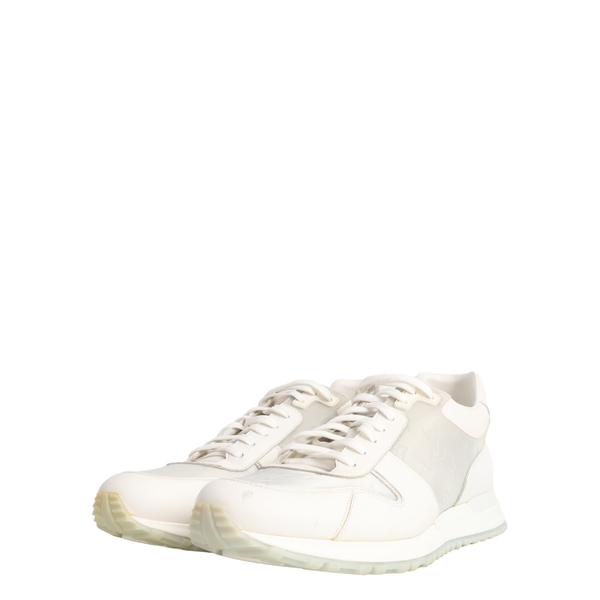 Leather Iridescent Run Away Sneakers White