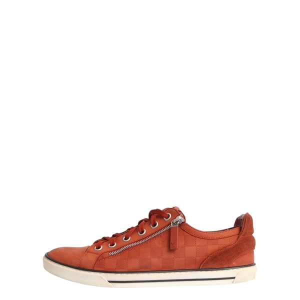 Damier Zip Sneakers Burnt Orange