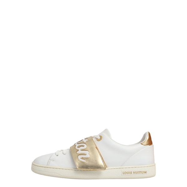 Leather Frontrow Sneakers White/Gold