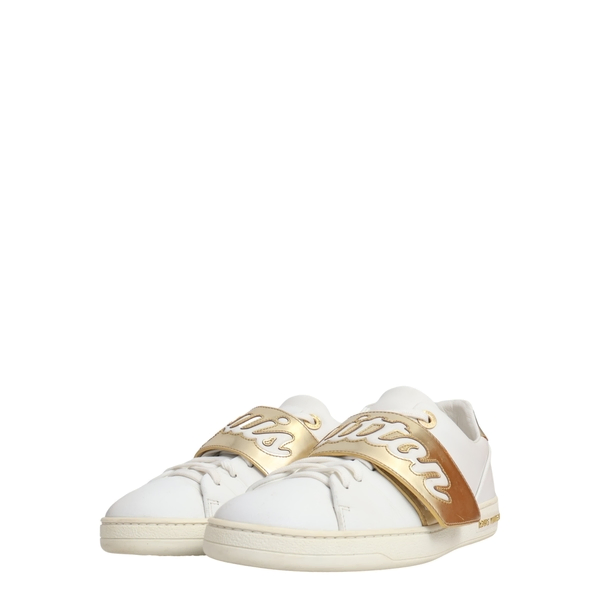 Leather Frontrow Sneakers White/Gold