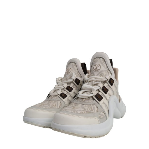 Mixed Material 1850 Archlight Sneakers White/Grey