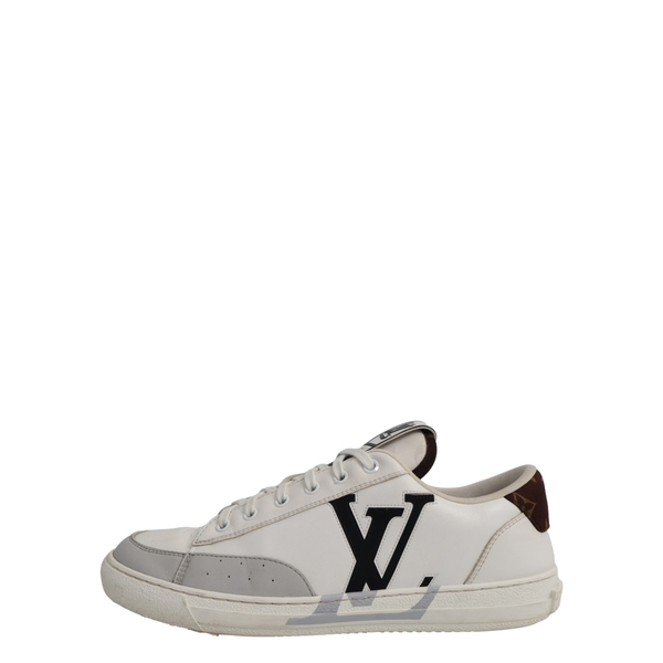 Leather Logo Sneakers White/Grey