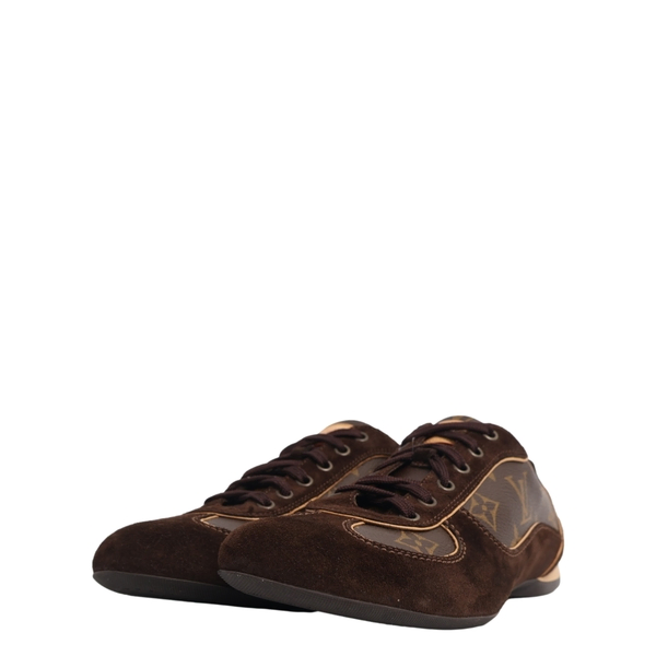 Suede/Monogram Energie Sneakers Brown