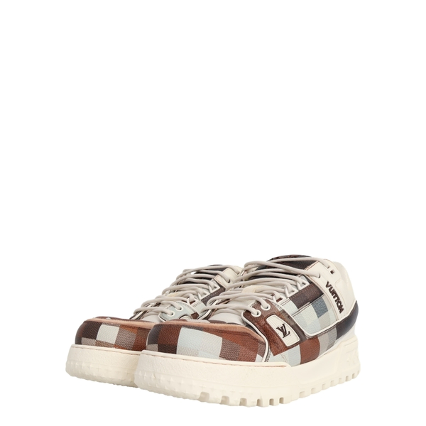 Giant Damier LV Trainer Maxi Sneakers Brown/White