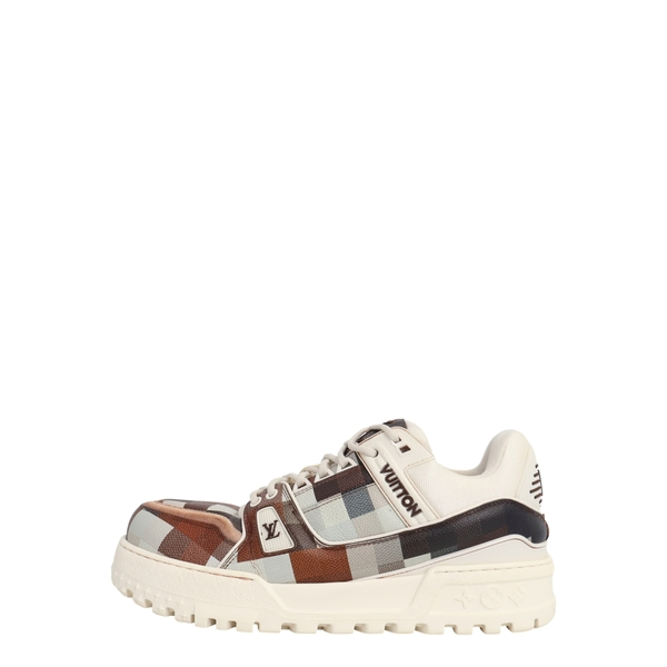 Giant Damier LV Trainer Maxi Sneakers Brown/White