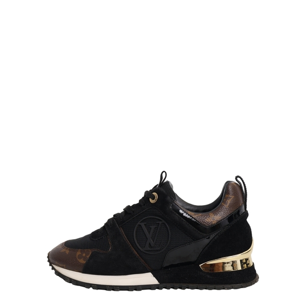 Mixed Material Run Away Sneakers Black