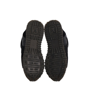 Mixed Material Run Away Sneakers Black, view 5