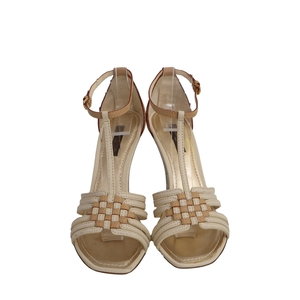 Damier Azur Wedge Sandals, view 4