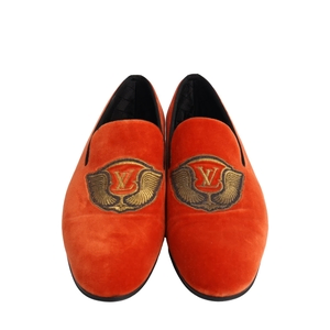 Velvet Auteuil Loafers Orange, view 4
