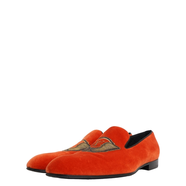 Velvet Auteuil Loafers Orange