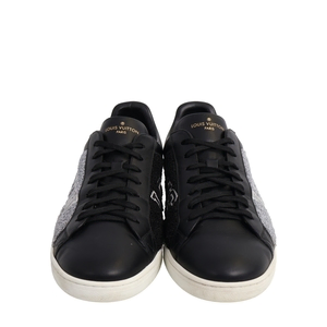 Leather/Terry Luxembourg Sneakers Black, view 4