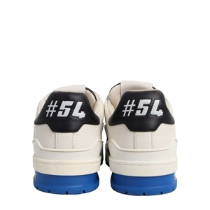 Leather LV Trainer Sneakers Black/White, view 4