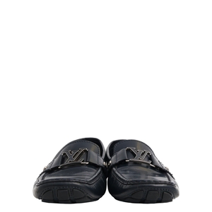 Leather Monte Carlo Loafers Navy, view 3