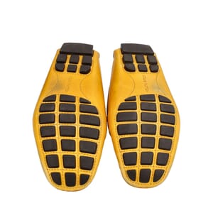 Leather Monte Carlo Driving Loafers Mustard, view 5
