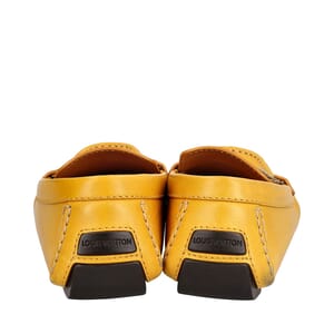 Leather Monte Carlo Driving Loafers Mustard, view 4