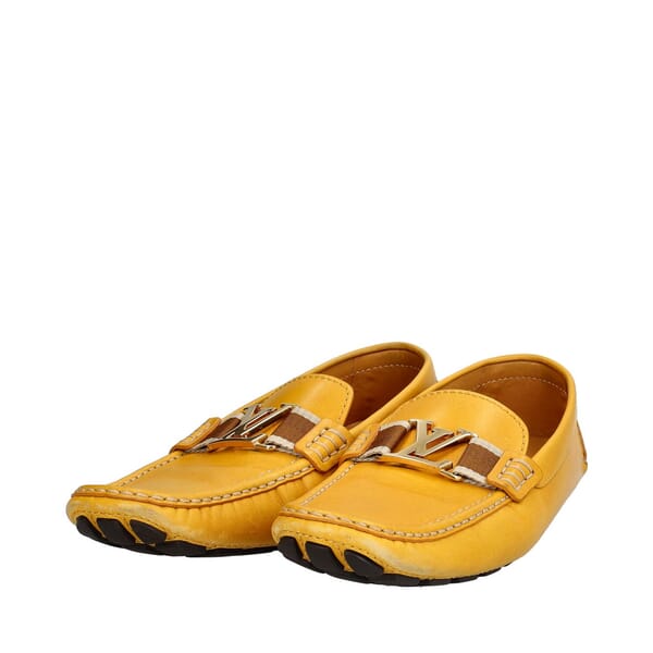 Leather Monte Carlo Driving Loafers Mustard