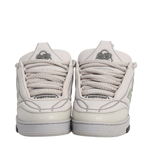 Leather LV Skate Sneakers Grey, view 3