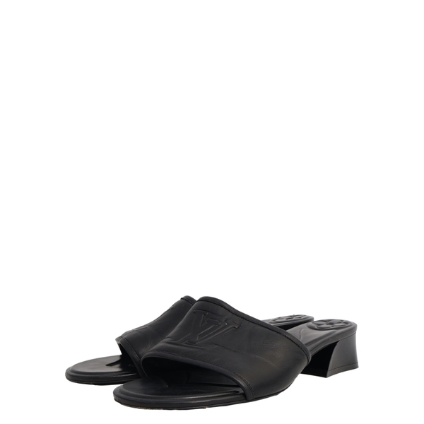 Leather LV Mules Black