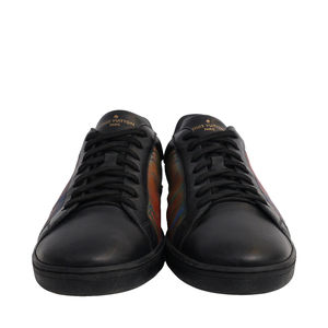 Leather/Iridescent Rivoli Sneakers Black, view 3