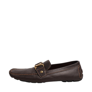 Leather Monte Carlo Loafers Dark Brown, view 2