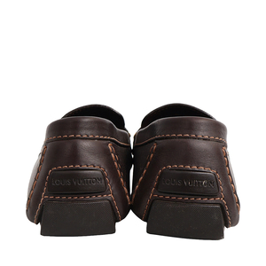 Leather Monte Carlo Loafers Dark Brown, view 4